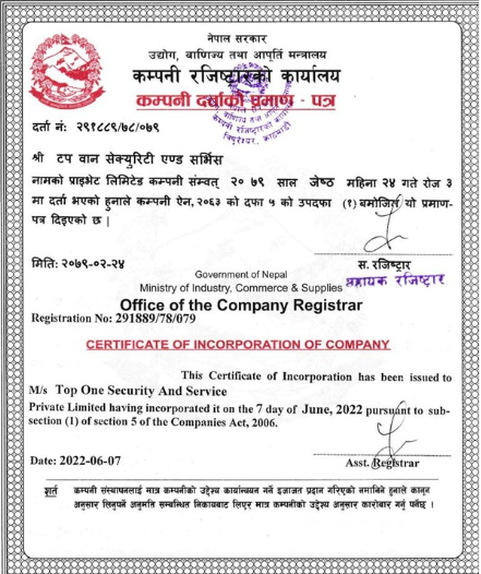 certificates